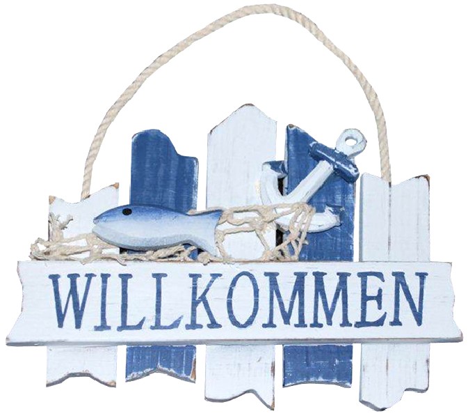 SCHILD,WILLKOMMEN,17X13CM