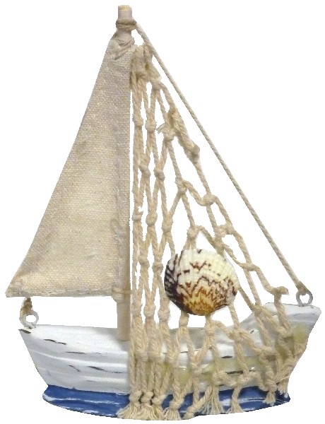 SEGELBOOT M.NETZ,13X11CM