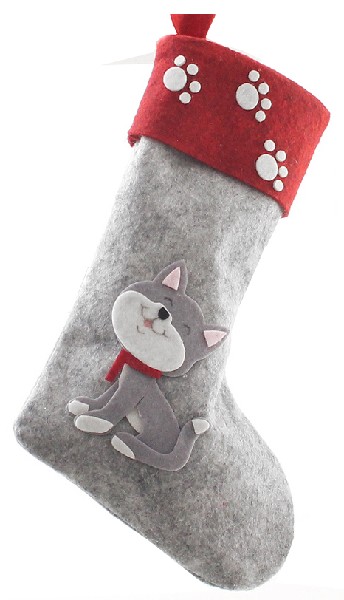 [10196] WEIHN.-SOCKE FILZ KATZE