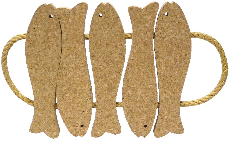 UNTERSETZER KORK,5FISCHE