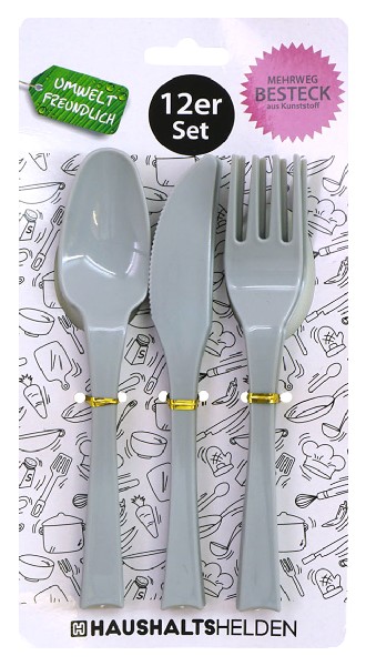 [143095] BESTECK SET 12TLG,GRAU,SB