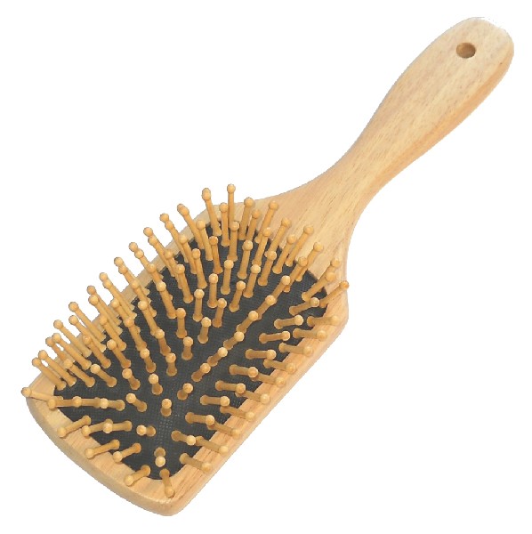 [121710] HAARBÜRSTE HOLZ ECKIG  SB