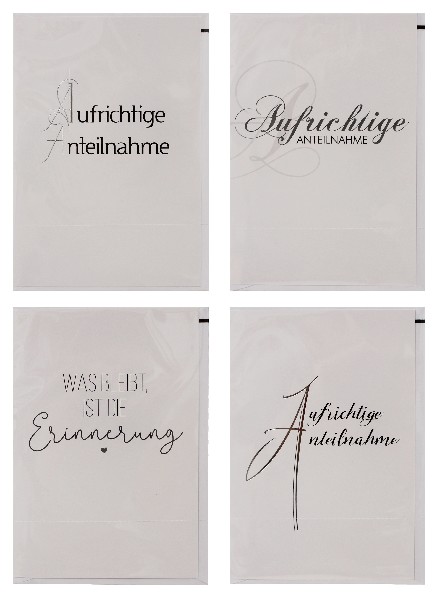 KARTE, TRAUER SCHRIFT