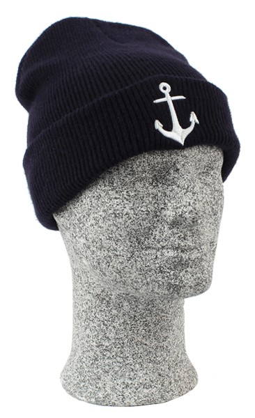 STRICKMÜTZE+ANKER,NAVY