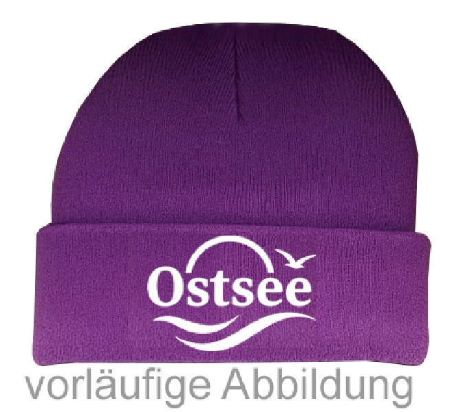 STRICKMÜTZE,OSTSEE,LILA