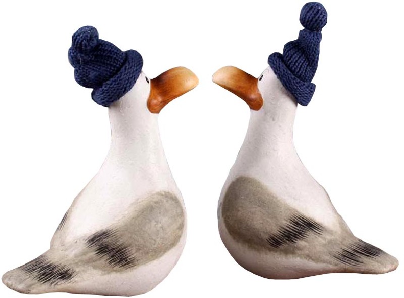 MÖWE,BLAUER,PUDEL,14X18CM