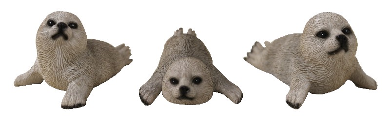 SEEHUND,BEIGE,8,5CM, 3FA.