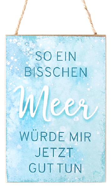 SCHILD,BISSCHEN MEER,15CM