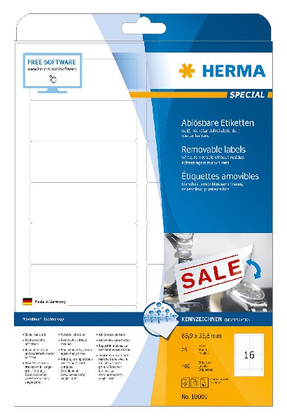 HERMA ETEKETTEN,88,9X33,8