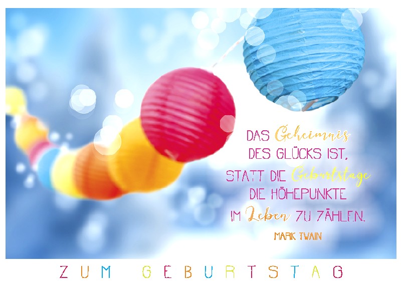 [288854] POSTKARTE GIRLANDE BUNT