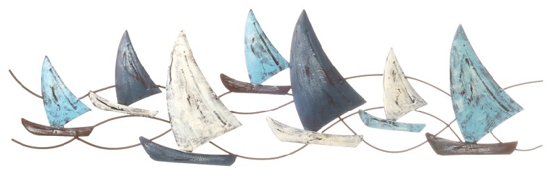 WANDDEKO,SEGLER,74X22CM