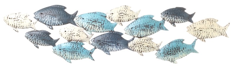 WANDDEKO,FISCHE,75X19CM