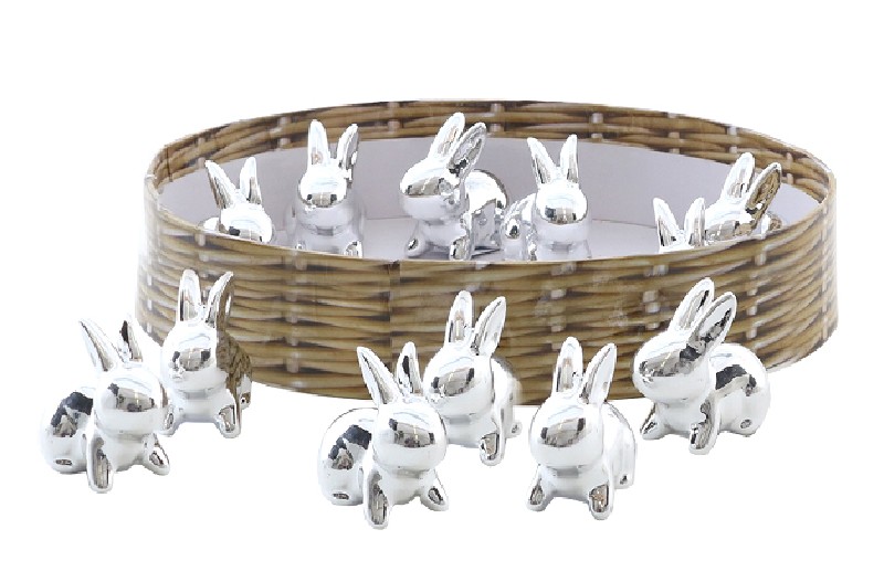 [61395] HASE,SILBER.POR.4X2X3,5CM