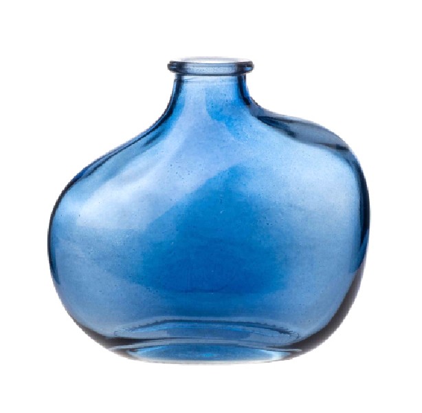 VASE,GLAS,BLAU 11X6X10CM