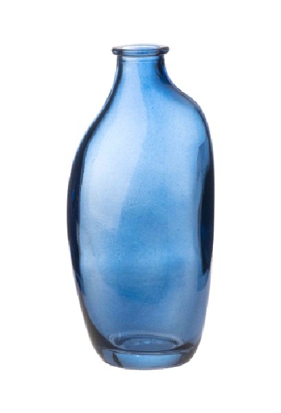 VASE,GLAS,BLAU 7X5,5X15CM