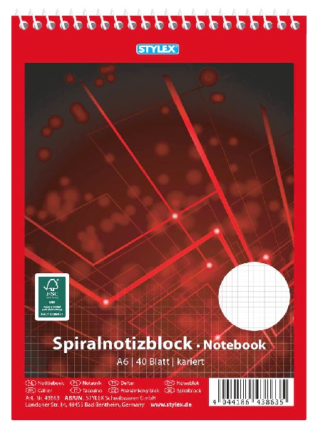 [221941] SPIRALBLOCK A6 40 BL. KAR