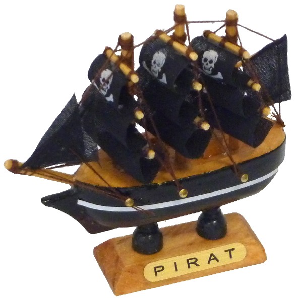 SEGELBOOT PIRAT 6CM SCHW