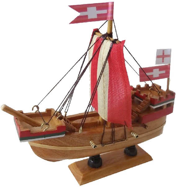 HANSEKOGGE,ROT/WEISS16CM