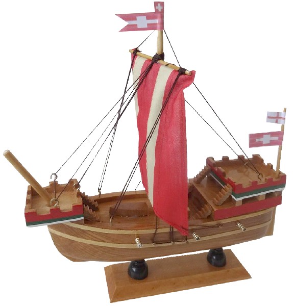 HANSEKOGGE,ROT/WEISS24CM